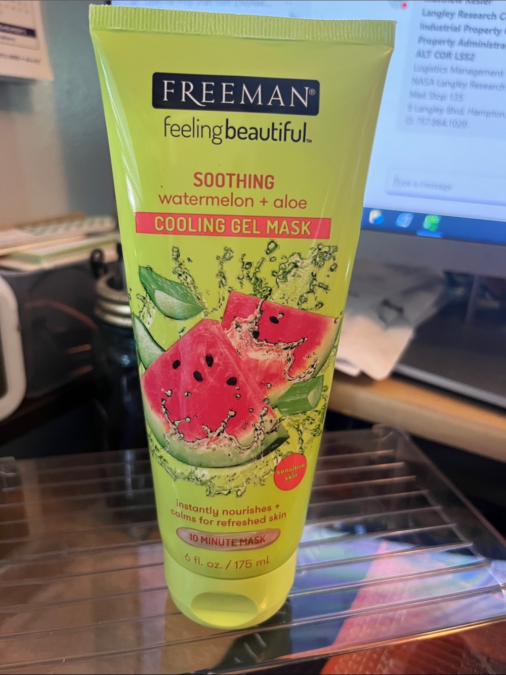 Freeman Soothing Watermelon + Aloe Cooling Gel Mask — Green